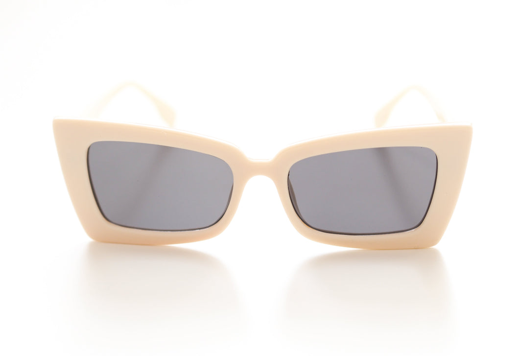 Haute Luxury Style Cream Sunglasses Front.