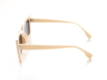 Load image into Gallery viewer, Haute Luxury Cream Black Sunglasses Side.