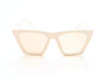 Load image into Gallery viewer, Pointed Cream Square Cut Sunglasses Front.