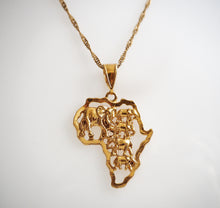 Load image into Gallery viewer, GOLD ELEPHANTS OF AFRICA NECKLACE