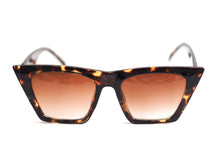Load image into Gallery viewer, Pointed Medium Black Tortoise Shell Sunglasses Front View.