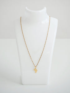 GOLD MINI AFRICA MAP NECKLACE