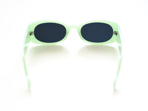 Retro Oval Sunglasses - Green