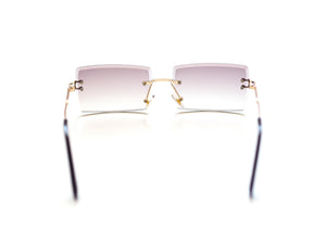 Clear Frame Sunglasses - Gradient Grey