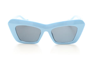 LUXE Oversized Cateye Sunglasses - Baby Blue
