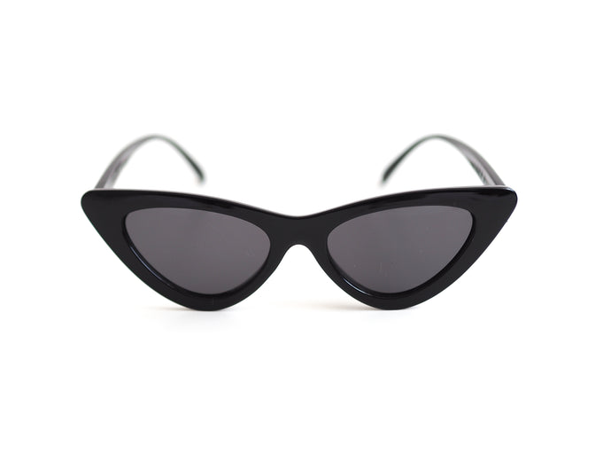 Slimline Cat Eye Sunglasses - Black