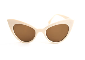 Vintage Cat Eye Sunglasses - Cream