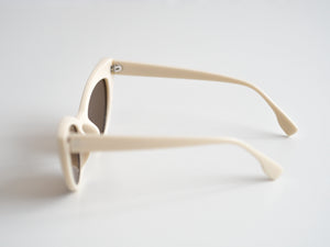 Vintage Cat Eye Sunglasses - Cream