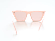 Load image into Gallery viewer, Pointed Pink Square Cut Sunglasses Back.