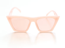 Load image into Gallery viewer, Pointed Pink Square Cut Sunglasses Front.