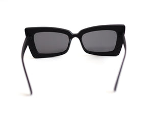 Haute Luxury Style Matte Black Sunglasses  Back.