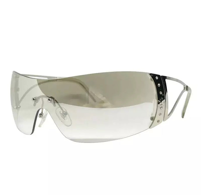 Y2K Vixen Diamonte Sunglasses - Clear
